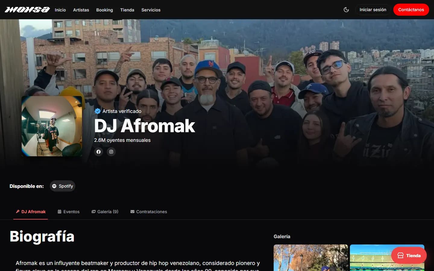 Perfil del productor DJ Afromak en Monsaent